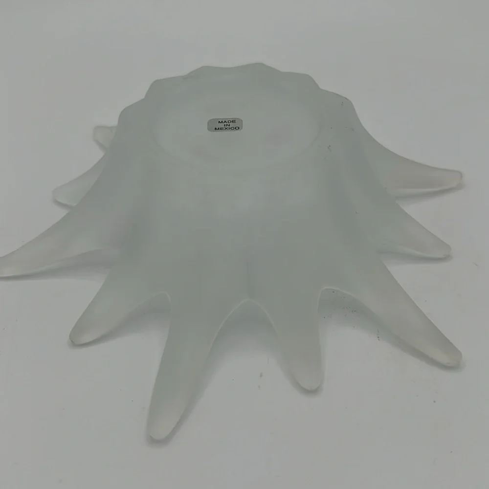 Frosted finger glass decor bowl